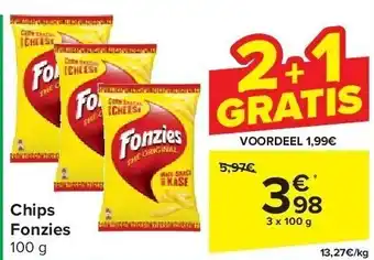 Carrefour Chips Fonzies aanbieding