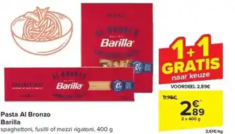 Carrefour Pasta Al Bronzo Barilla aanbieding