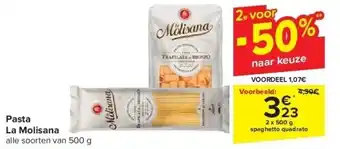 Carrefour Pasta La Molisana aanbieding