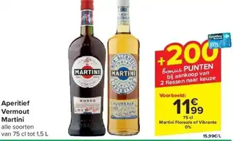Carrefour Aperitief Vermout Martini aanbieding