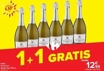 Carrefour Italië Prosecco Borgo San Pietro aanbieding