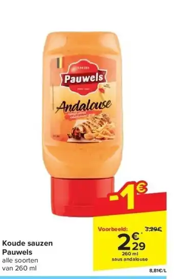 Carrefour Koude sauzen Pauwels aanbieding