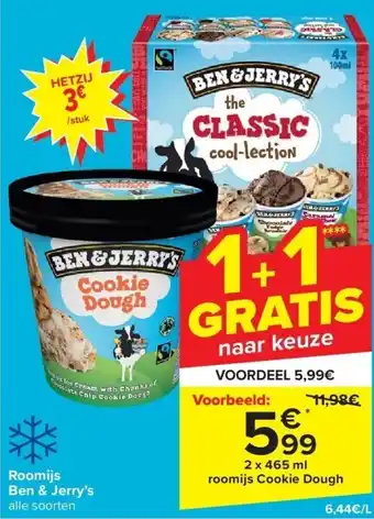 Carrefour Roomijs Ben & Jerry’s aanbieding