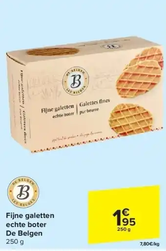 Carrefour Fijne galetten echte boter De Belgen aanbieding