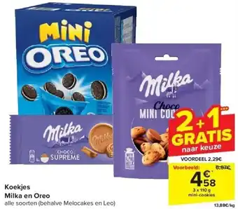 Carrefour Koekjes Milka en Oreo aanbieding