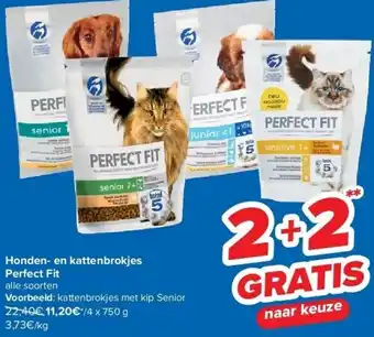 Carrefour Honden- en kattenbrokjes Perfect Fit aanbieding