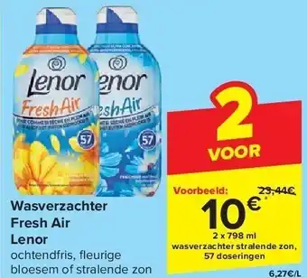 Carrefour Wasverzachter Fresh Air Lenor aanbieding