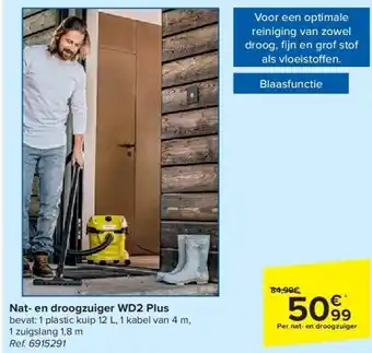 Carrefour Nat- en droogzuiger WD2 Plus aanbieding