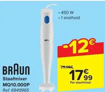 Carrefour Staafmixer MQ10.000P aanbieding