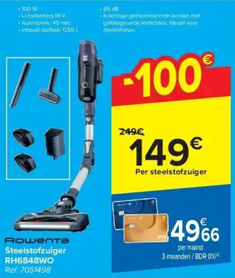 Carrefour Steelstofzuiger RH6848WO aanbieding