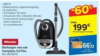 Carrefour Stofzuiger met zak Complete C2 Flex aanbieding