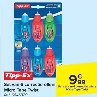 Set van 6 correctierollers Micro Tape Twist