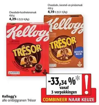 Colruyt Kellogg`s Tresor aanbieding