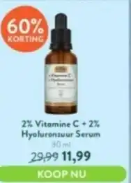 Holland & Barrett 2% Vitamine C + 2% Hyaluronzuur Serum aanbieding
