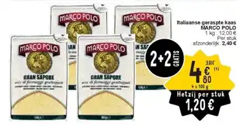 Cora Italiaanse geraspte kaas MARCO POLO aanbieding