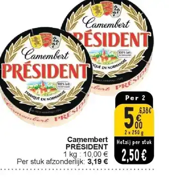 Cora Camembert PRÉSIDENT aanbieding