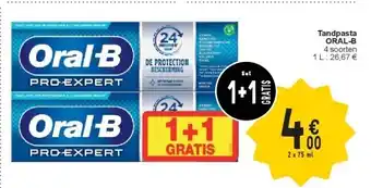 Cora Tandpasta ORAL-B aanbieding