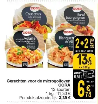 Cora Gerechten voor de microgolfoven CORA aanbieding