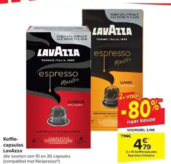 Carrefour Ko ecapsules LavAzza aanbieding