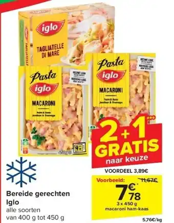 Carrefour Bereide gerechten Iglo aanbieding