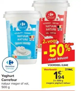 Carrefour Yoghurt Carrefour aanbieding