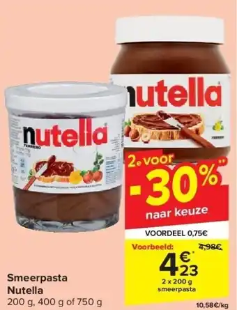 Smeerpasta Nutella