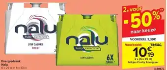 Carrefour Energiedrank Nalu aanbieding