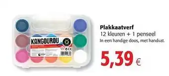 Colruyt Plakkaatverf 12 kleuren + 1 penseel aanbieding