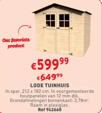 Trafic LODE TUINHUIS 212 x 182 cm aanbieding