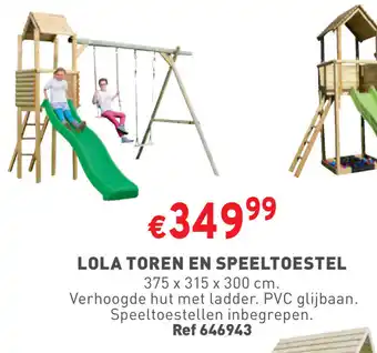 Trafic LOLA TOREN EN SPEELTOESTEL 375 x 315 x 300 cm aanbieding