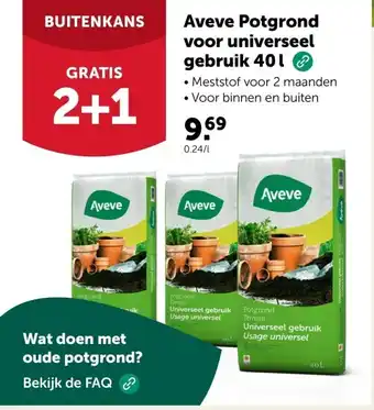 AVEVE Aveve Potgrond voor universeel gebruik 40l aanbieding