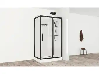 Hubo Aquatrends Solis douchecabine 120x80x212 cm rechts zwart aanbieding