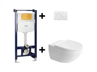 Hubo Duravit Architec ophang WC-pack met duwplaat aanbieding