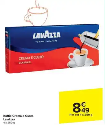 Carrefour Market Koffie Crema e Gusto LavAzza Per set 4 x 250 g aanbieding