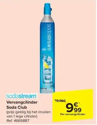 Carrefour Market Sodastream Vervangcilinder Soda Club aanbieding