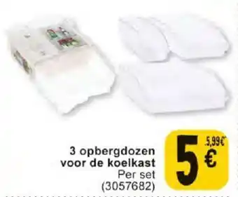 3 opbergdozen voor de koelkast Per set