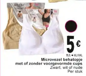 Cora Microvezel behatopje met of zonder voorgevormde cups aanbieding