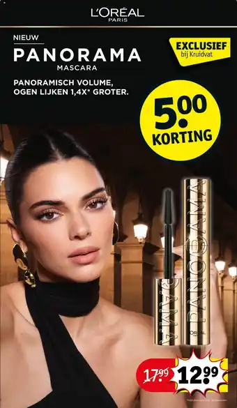 Kruidvat L'ORÉAL PARIS PANORAMA MASCARA aanbieding