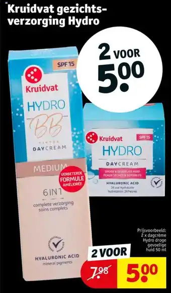 Kruidvat Gezichtsverzorging Hydro aanbieding