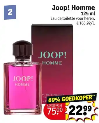Kruidvat Joop! Homme 125 ml aanbieding
