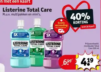Kruidvat Listerine Total Care aanbieding