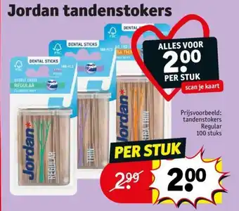 Kruidvat Jordan tandenstokers aanbieding
