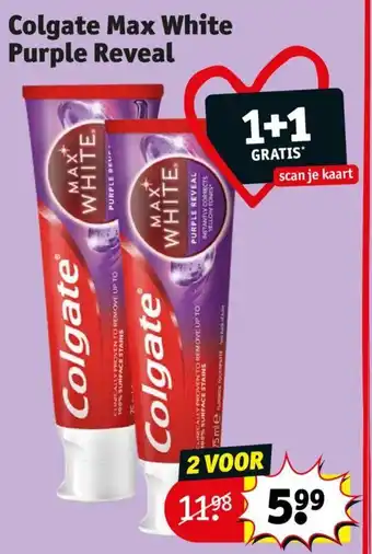 Kruidvat Colgate Max White Purple Reveal aanbieding