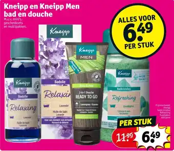 Kruidvat Kneipp en Kneipp Men bad en douche aanbieding