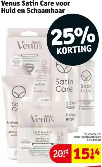 Kruidvat Venus Satin Care voor Huid en Schaamhaar aanbieding