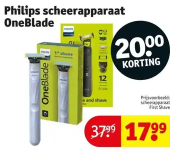 Kruidvat Philips scheerapparaat OneBlade aanbieding