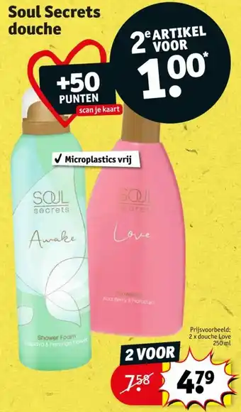 Kruidvat Soul Secrets douche aanbieding