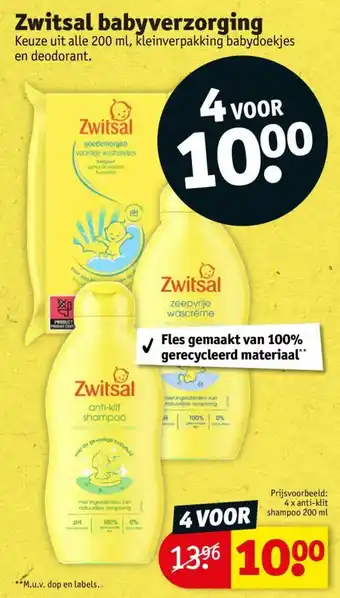 Kruidvat Zwitsal Babyverzorging aanbieding