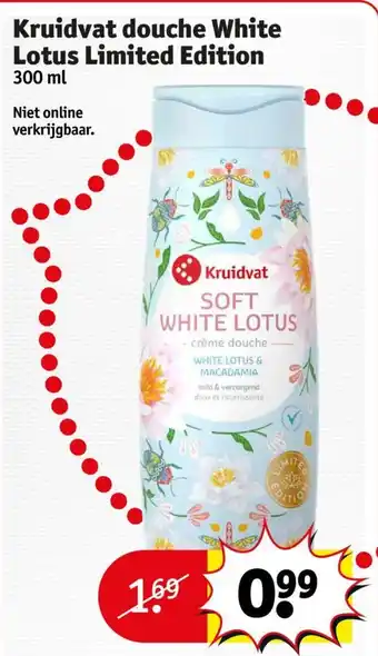Kruidvat Douche White Lotus Limited Edition 300 ml aanbieding
