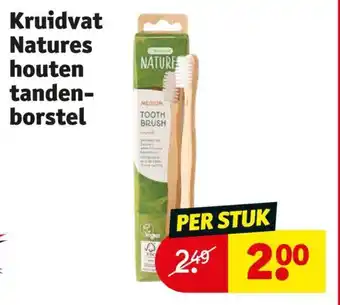 Kruidvat Natures Houten Tandenborstel aanbieding